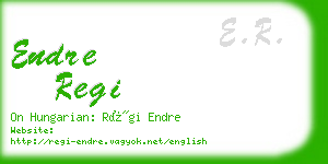 endre regi business card